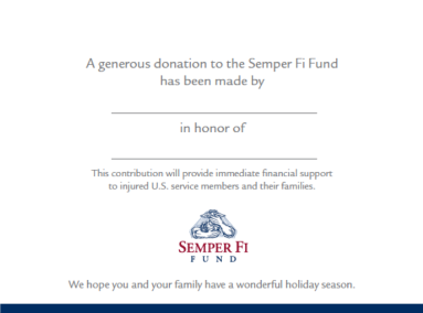 Semper Fi Fund Christmas Card